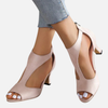 Karen | Peep Toe Hælsandaler med Blokhæl