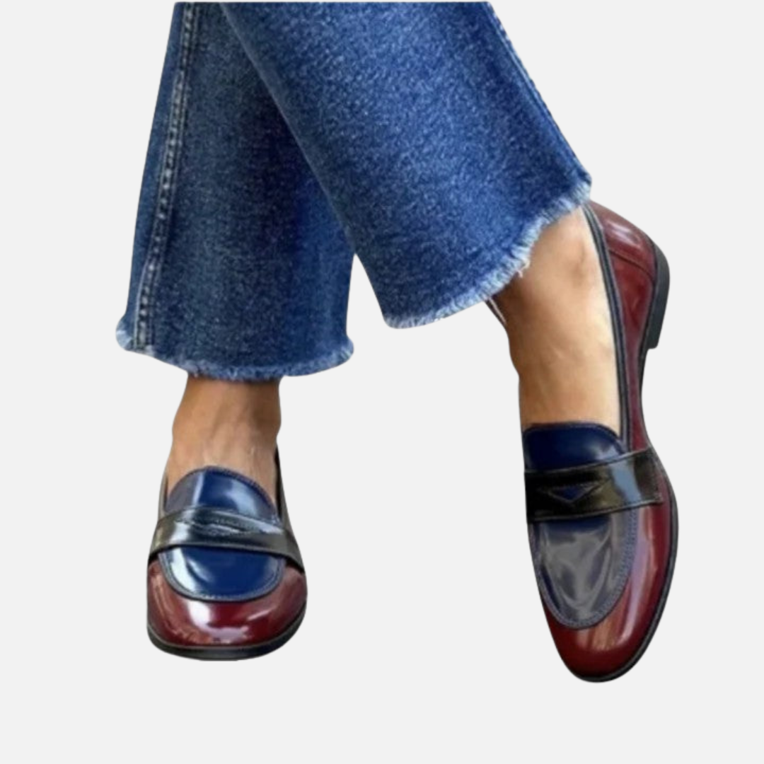 Ida | Penny Loafers i Colourblock