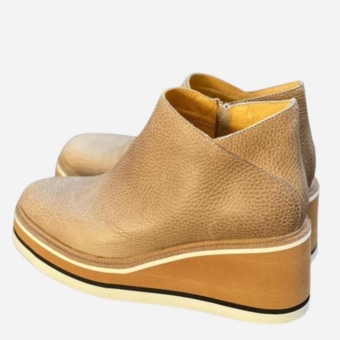 Karen | Plateau Ankelstøvler med Lynlås, Dame