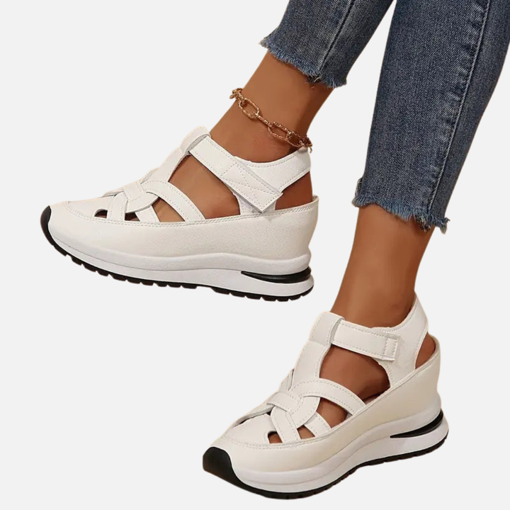 Anne | Platformsandaler med Velcrorem