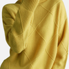 Susanne | Rullekrave Sweater med Rudestruktur