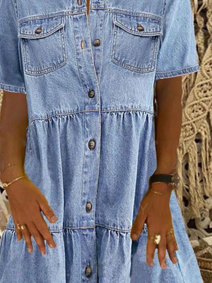 Yara™ | Boho Denim Kjole