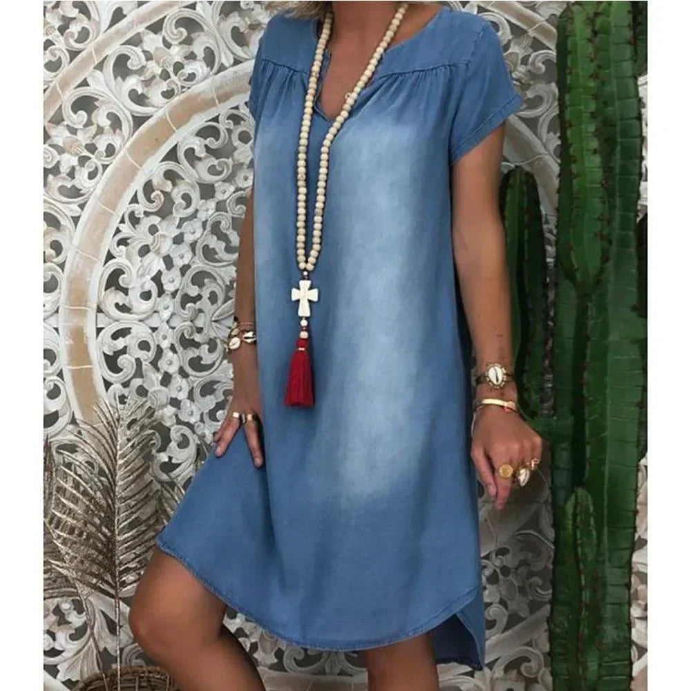 Yasmin™ | Afslappet Denim Sommerkjole