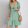 Audrey | Trendy Boho Ruffle Hem Mini Kjole