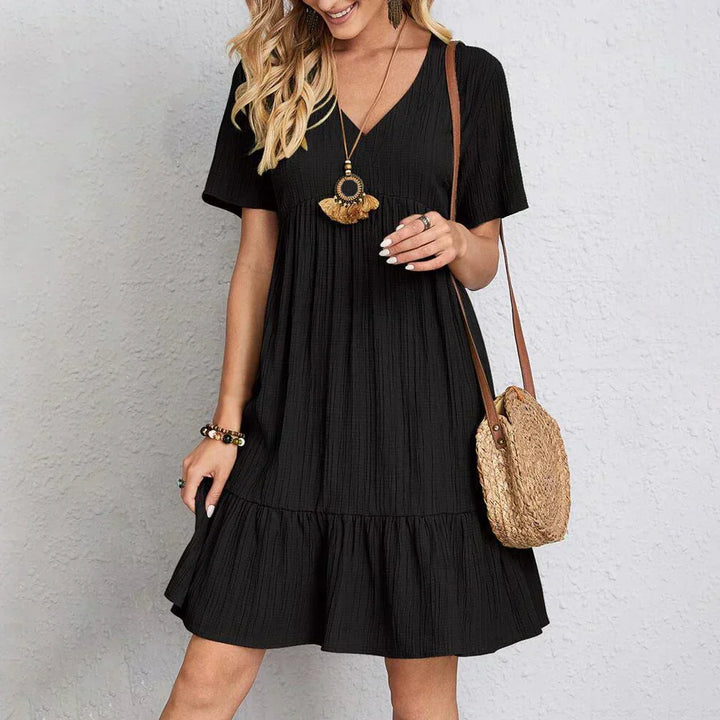 Adeline™ | Elegant V-Hals Sommerkjole