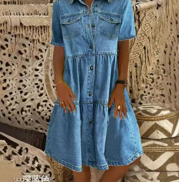 Yara™ | Boho Denim Kjole