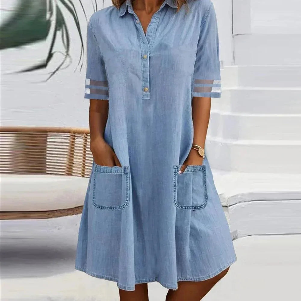 Amara™ | Denim Letvægtskjole