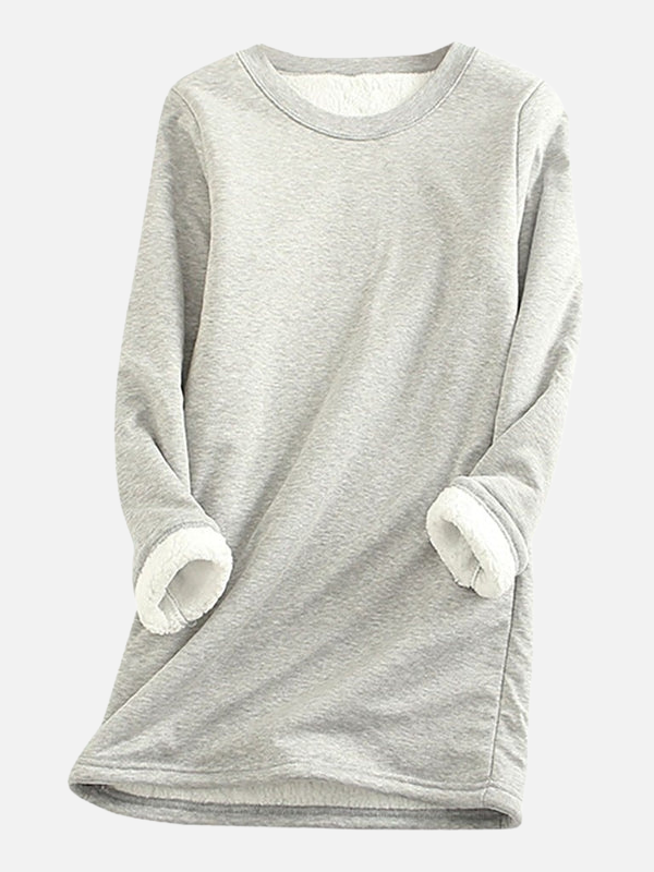 Kirsten | Sherpa-foret Sweatshirt i Blød Fleece
