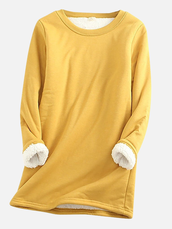 Kirsten | Sherpa-foret Sweatshirt i Blød Fleece