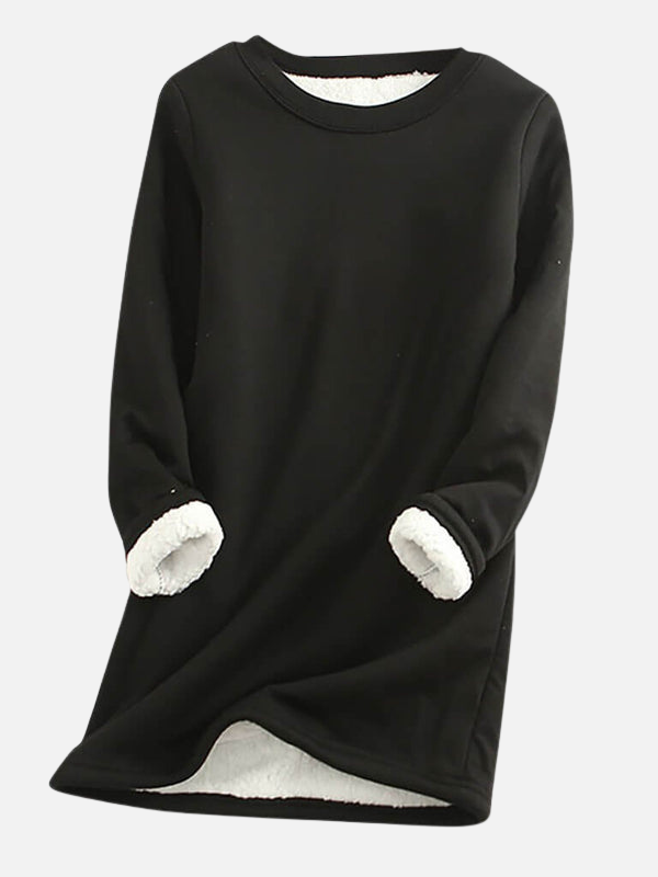 Kirsten | Sherpa-foret Sweatshirt i Blød Fleece