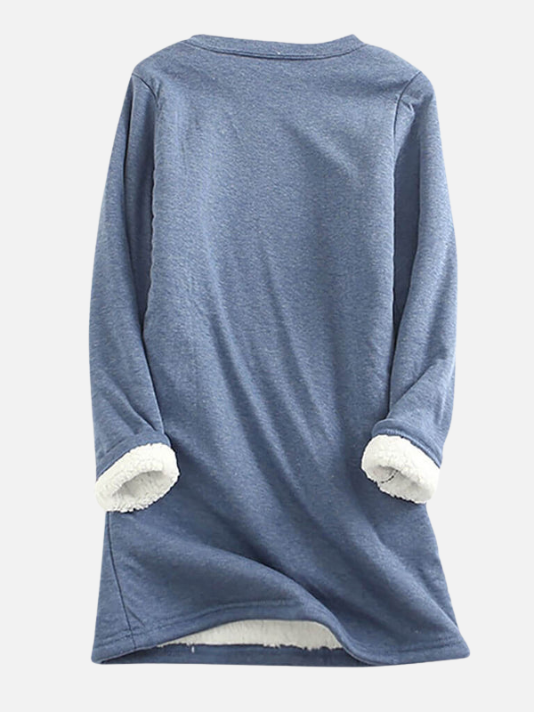 Kirsten | Sherpa-foret Sweatshirt i Blød Fleece