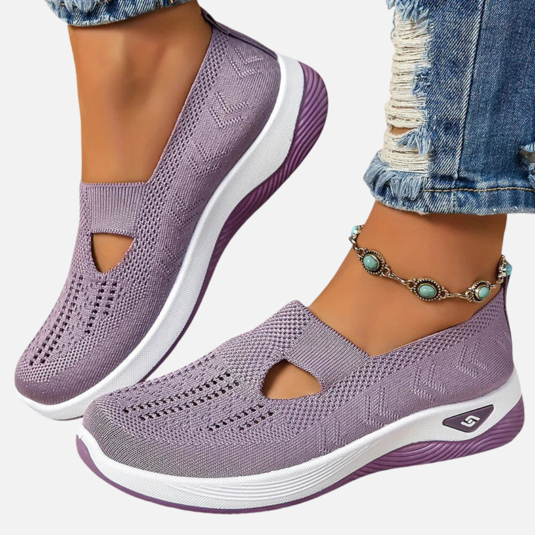 Ida | Slip-on Sneakers i Strik med Plateau