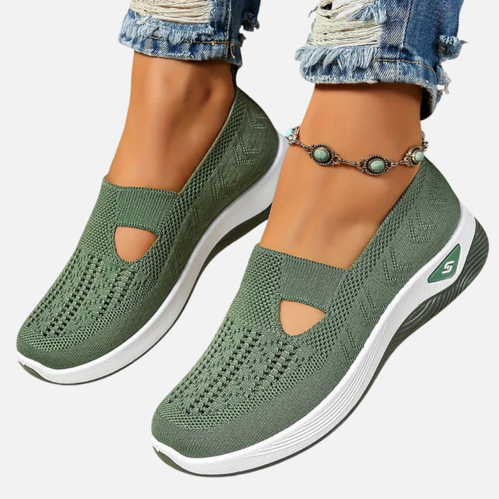 Ida | Slip-on Sneakers i Strik med Plateau