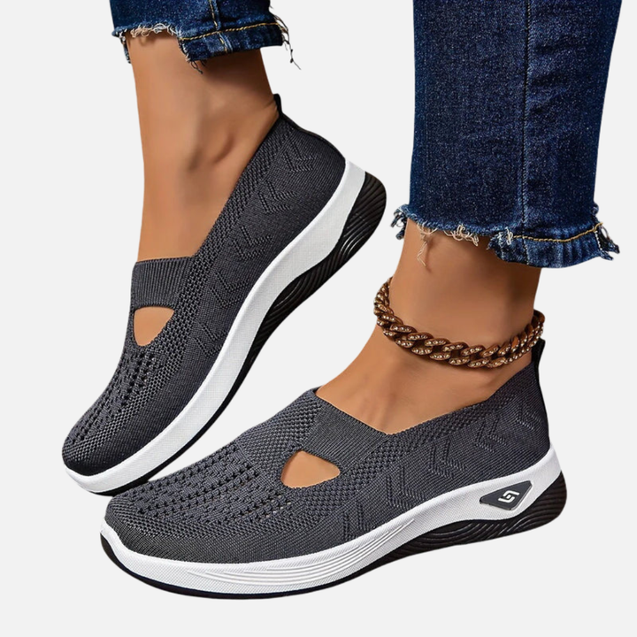 Ida | Slip-on Sneakers i Strik med Plateau