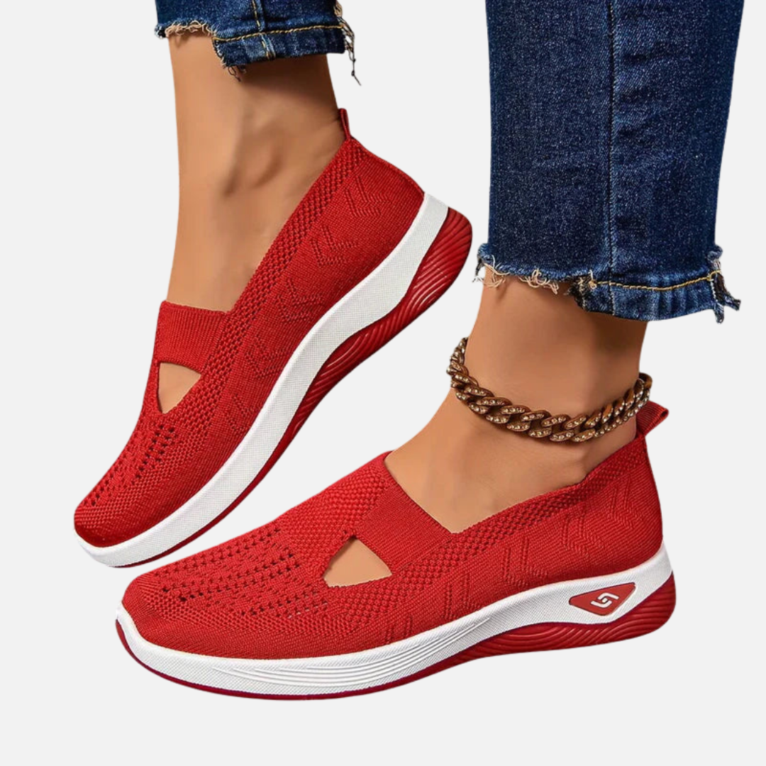 Ida | Slip-on Sneakers i Strik med Plateau