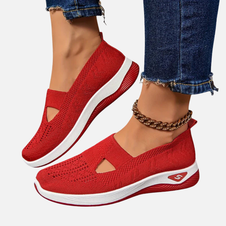 Ida | Slip-on Sneakers i Strik med Plateau