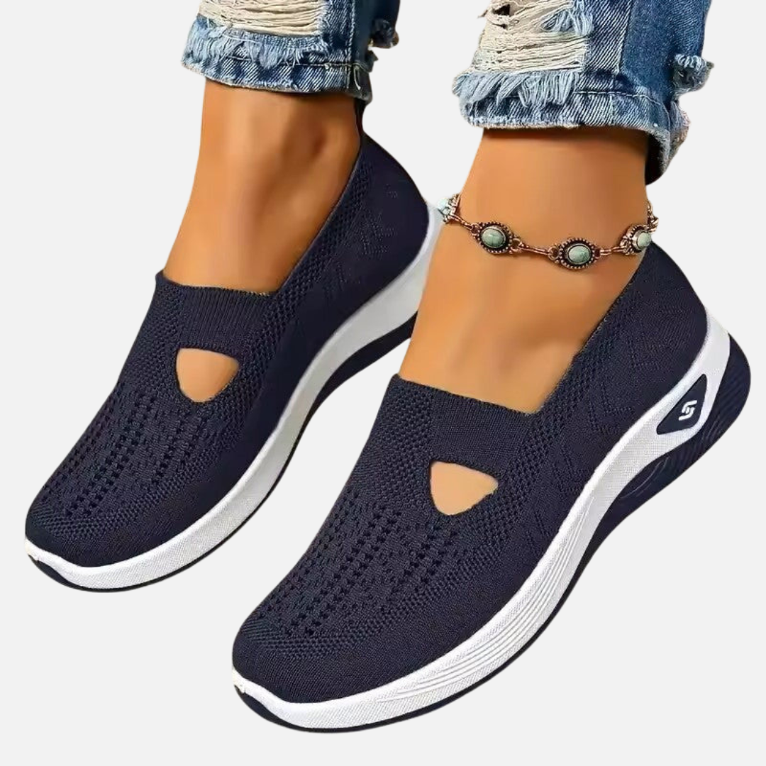 Ida | Slip-on Sneakers i Strik med Plateau