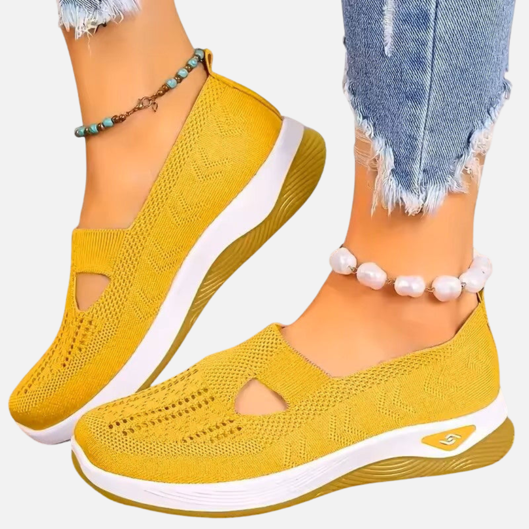 Ida | Slip-on Sneakers i Strik med Plateau