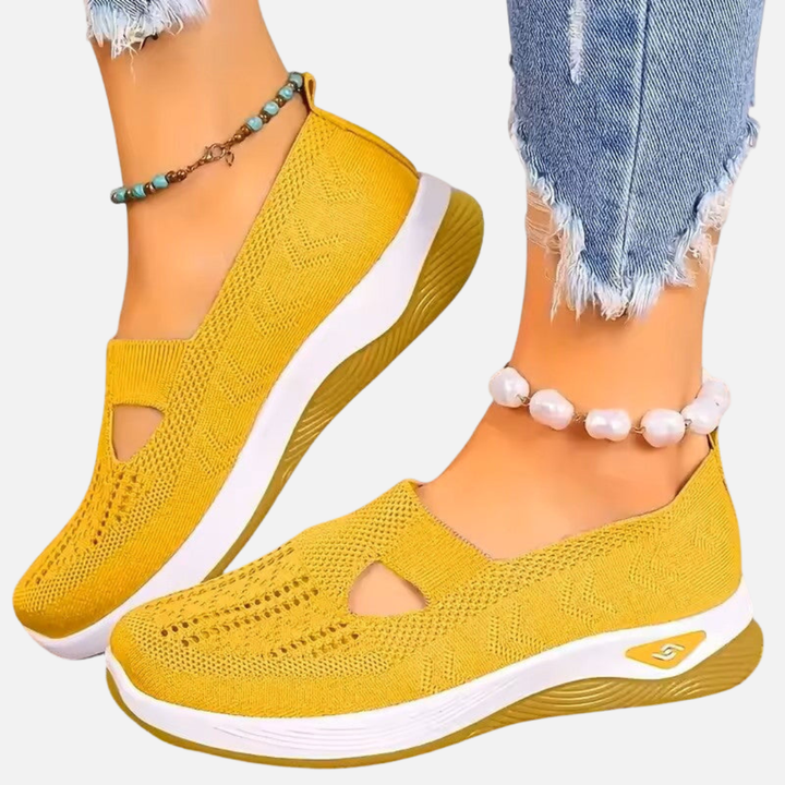 Ida | Slip-on Sneakers i Strik med Plateau