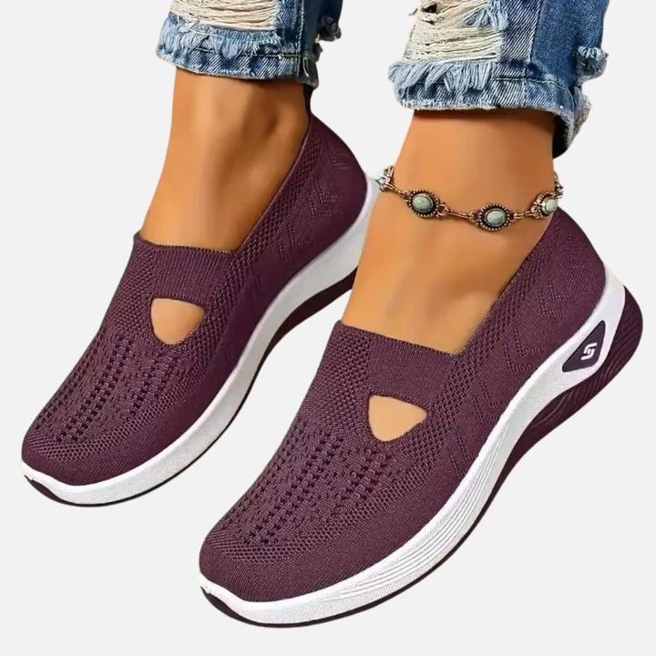 Ida | Slip-on Sneakers i Strik med Plateau