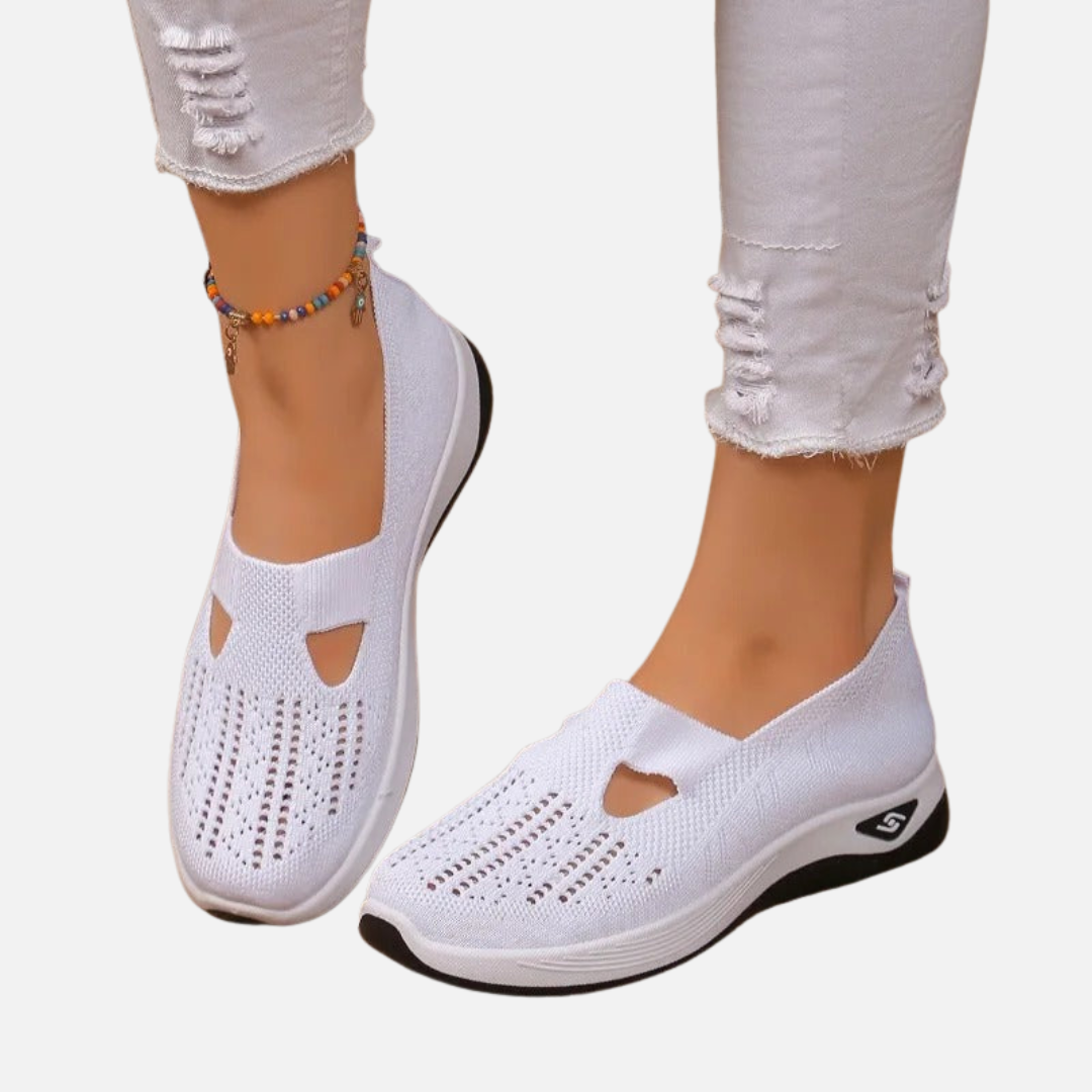 Ida | Slip-on Sneakers i Strik med Plateau