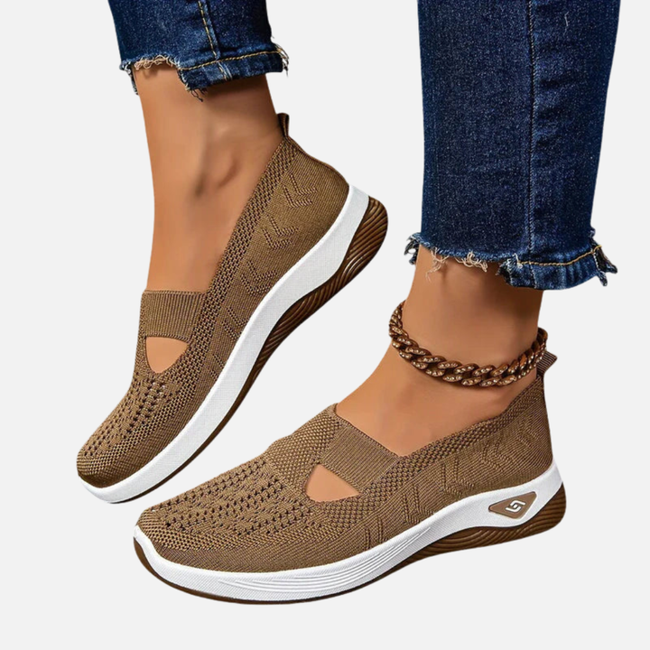 Ida | Slip-on Sneakers i Strik med Plateau