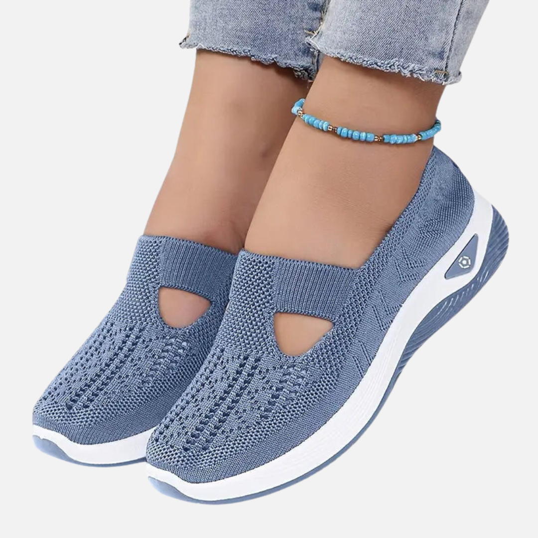 Ida | Slip-on Sneakers i Strik med Plateau
