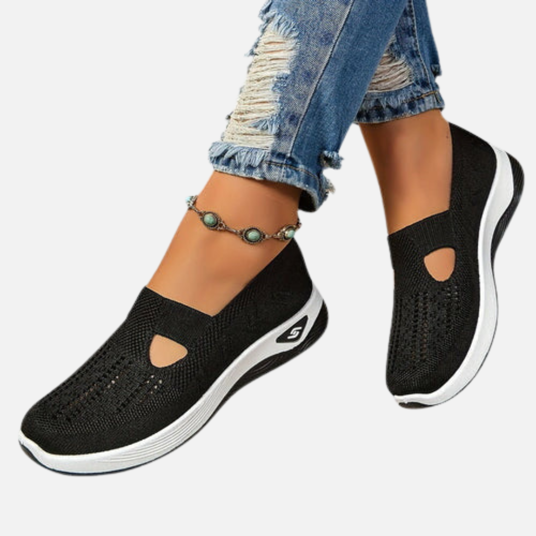 Ida | Slip-on Sneakers i Strik med Plateau