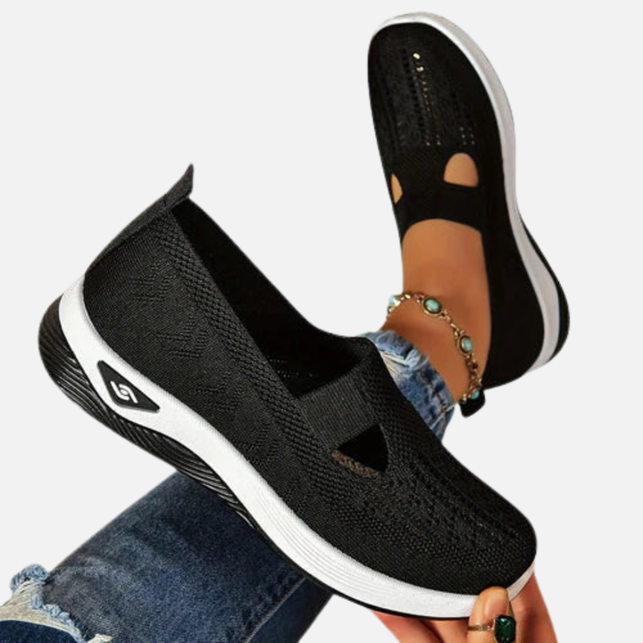 Ida | Slip-on Sneakers i Strik med Plateau