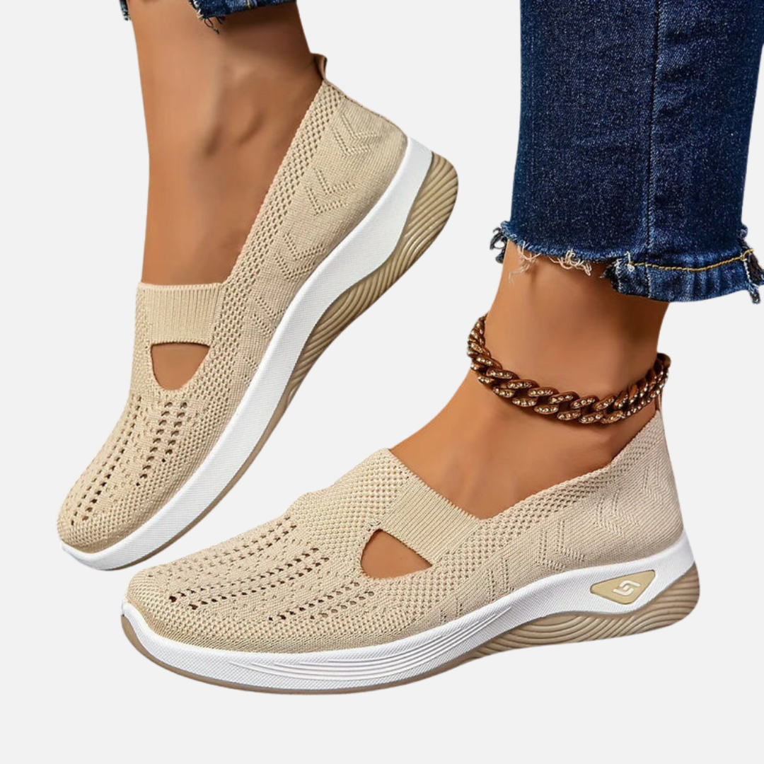 Ida | Slip-on Sneakers i Strik med Plateau