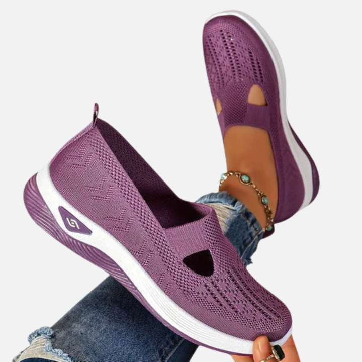 Ida | Slip-on Sneakers i Strik med Plateau