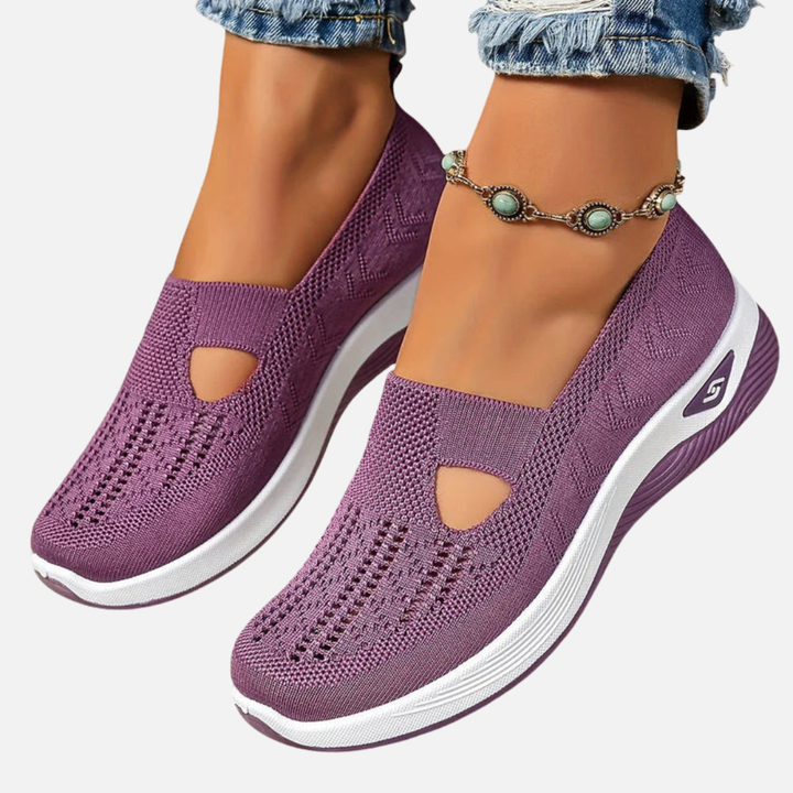 Ida | Slip-on Sneakers i Strik med Plateau