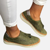 Karen | Slip-on Sneakers med Kvast og Perforering