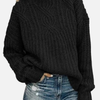 Kirsten | Snoet Kabelstrik Sweater med Høj Hals