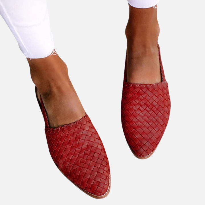 Mette | Spidse Flettede Mules, Flade