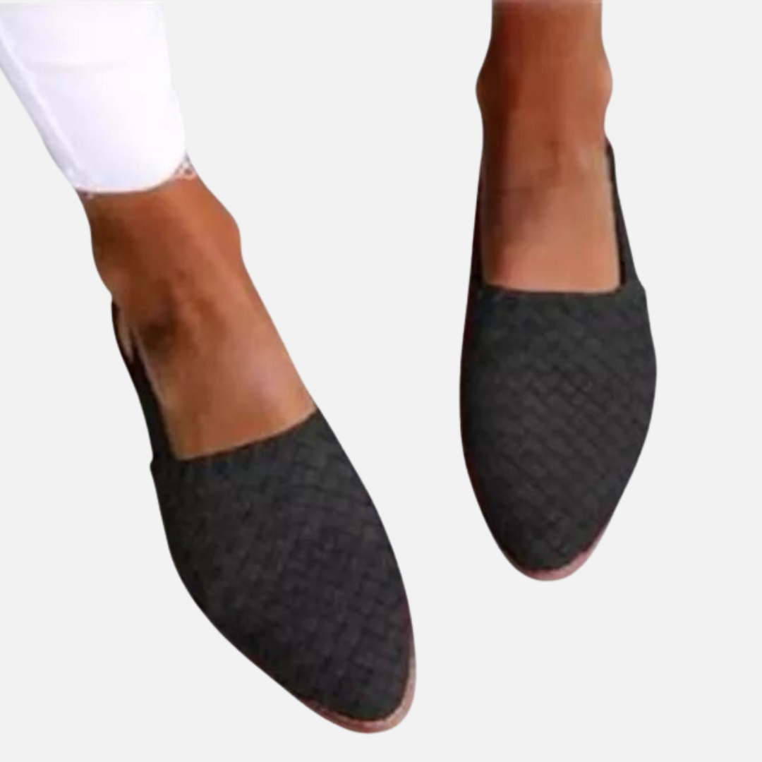 Mette | Spidse Flettede Mules, Flade