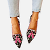 Marianne | Spidse Loafers med Dyreprint og Kvast