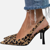 Camilla | Spidse Slingback Stiletter med Leopardprint
