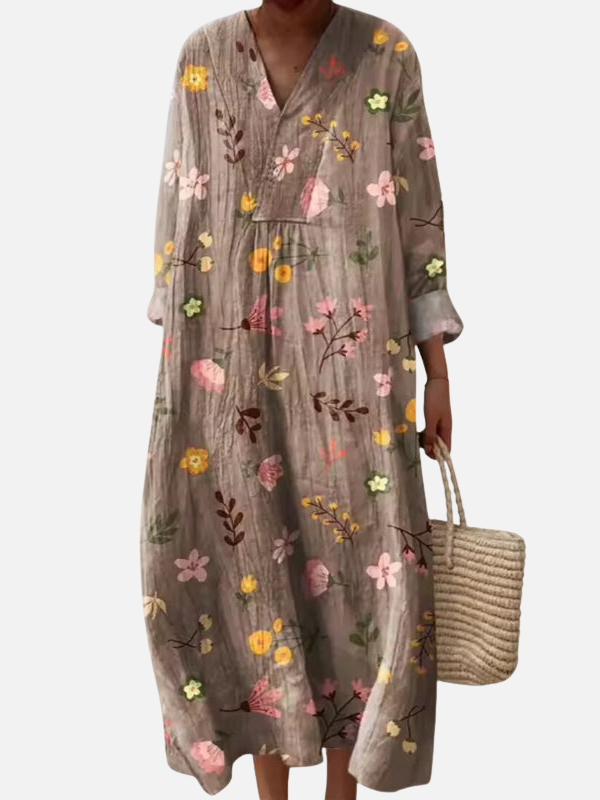 Susanne | Stribet Oversize Midikjole, Boho
