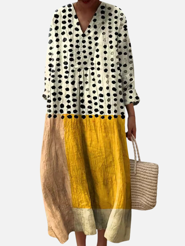 Susanne | Stribet Oversize Midikjole, Boho