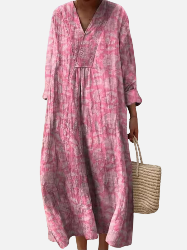 Susanne | Stribet Oversize Midikjole, Boho