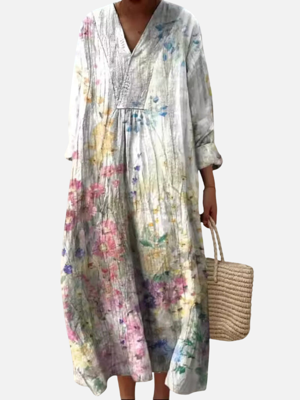 Susanne | Stribet Oversize Midikjole, Boho