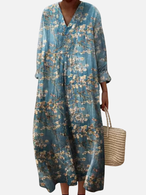 Susanne | Stribet Oversize Midikjole, Boho