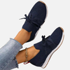 Karen | Strik Sneakers med Snøre og Plateau