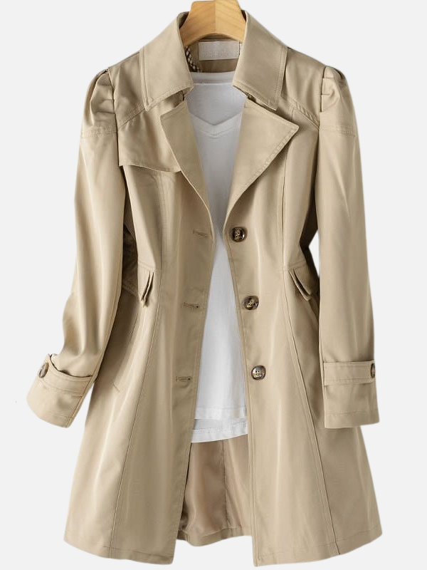 Maria | Taljeret Trenchcoat med Reverskrave – Dame