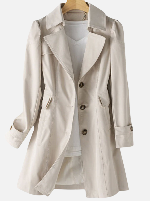 Lone | Taljeret Trenchcoat med Reverskrave – Dame