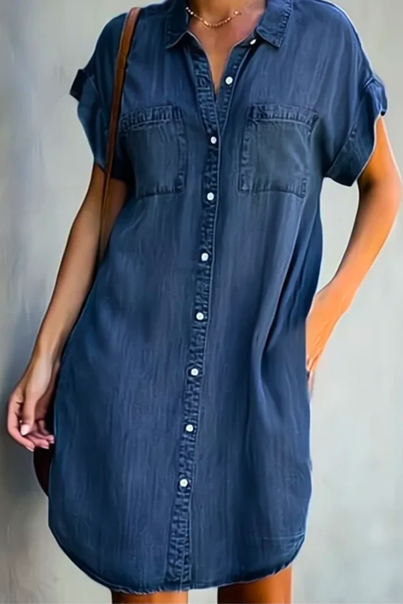 Elenore | Denim Kjole