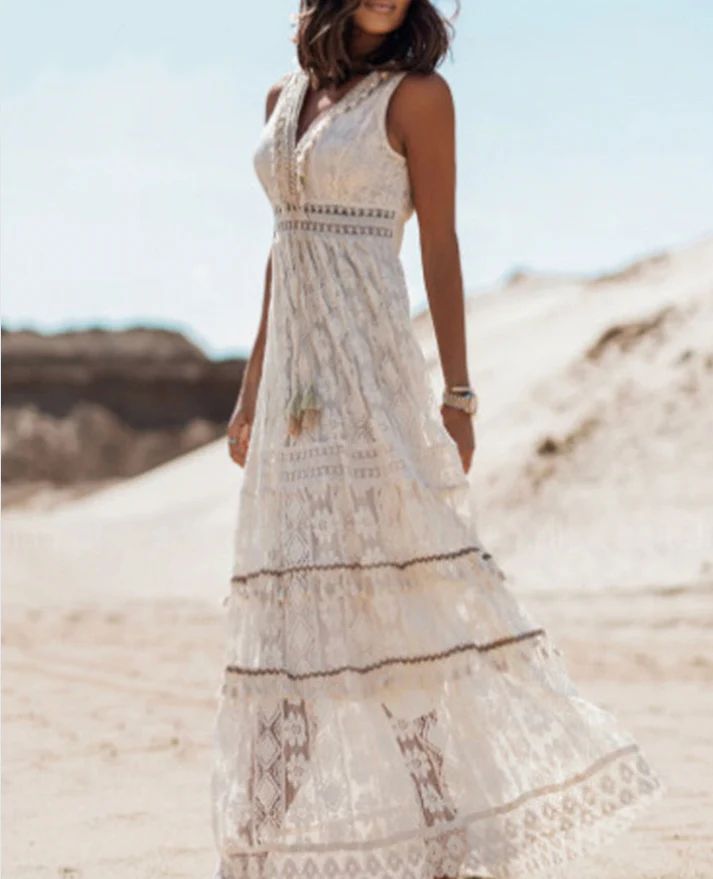 Emerson | Vintage Tassel Snøre Boho Kjole