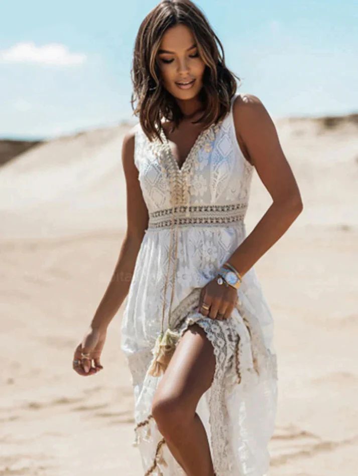 Emerson | Vintage Tassel Snøre Boho Kjole