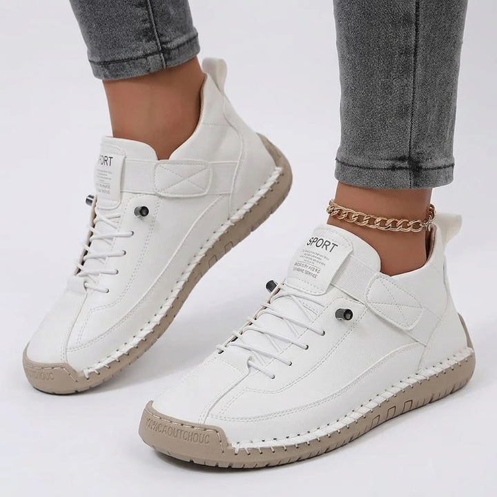 Lene | Lave Sneakers med Snøre og Velcrorem